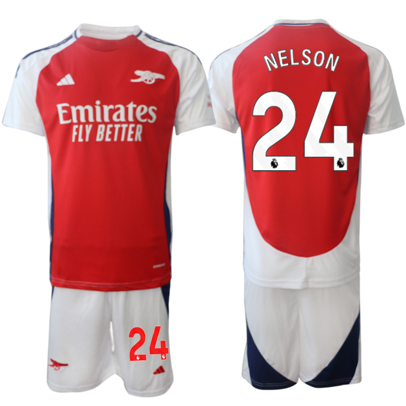 Men 2024-2025 Club Arsenal home Red #24 Soccer Jersey->arsenal jersey->Soccer Club Jersey